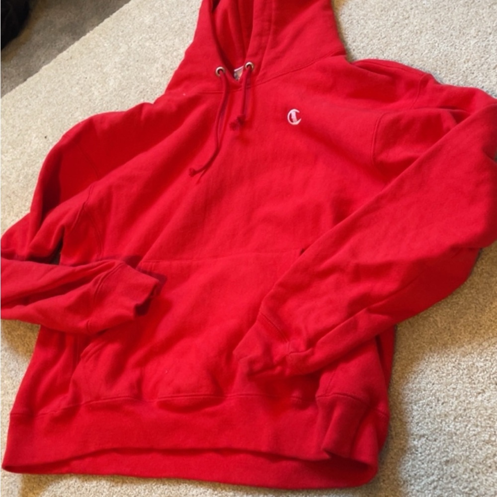 Champion Men's Vibrant Red Hoodie